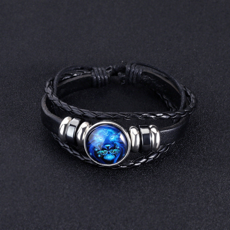 Zodiac Cosmic Leather Bracelet