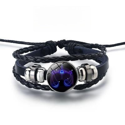 Zodiac Cosmic Leather Bracelet