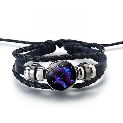 Zodiac Cosmic Leather Bracelet
