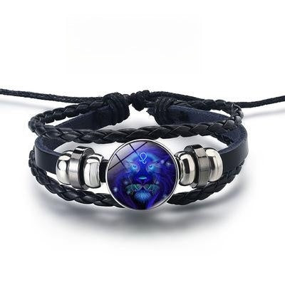 Zodiac Cosmic Leather Bracelet