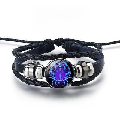 Zodiac Cosmic Leather Bracelet