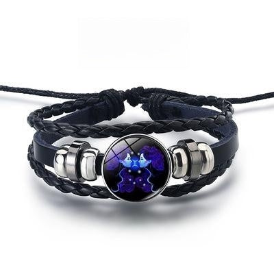 Zodiac Cosmic Leather Bracelet