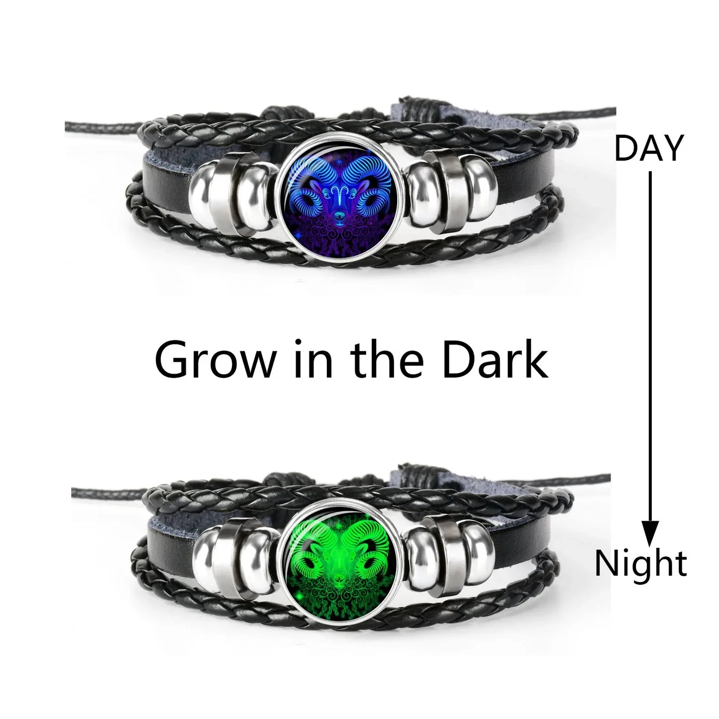 Zodiac Cosmic Leather Bracelet