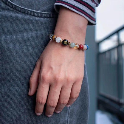 Spiritual Healing Beads Bracelet with Om Symbol